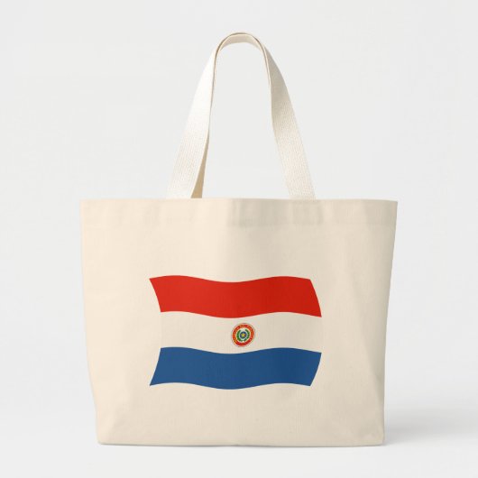 Paraguay Flag Tote Bag Jumbo Stoffbeutel (Vorne)