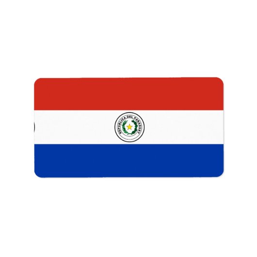 Paraguay-Flagge Adressaufkleber (Vorne)