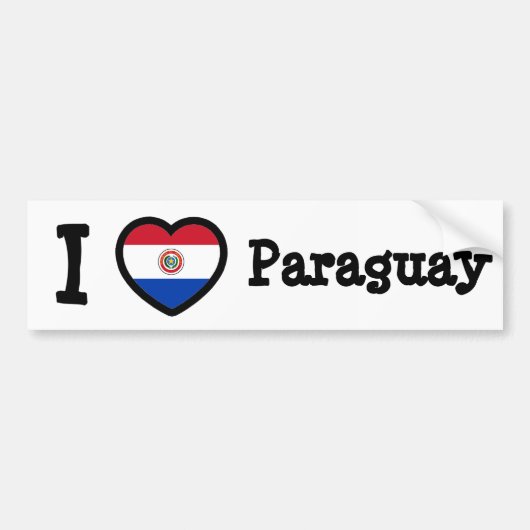 Paraguay-Flagge Autoaufkleber (Vorne)