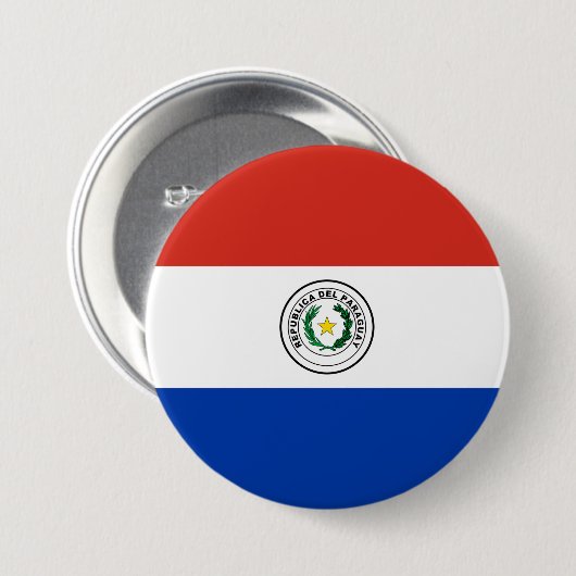 Paraguay-Flagge Button (Vorne & Hinten)