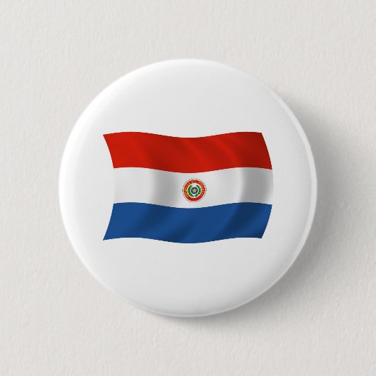Paraguay-Flagge-Button Button (Vorderseite)