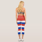 Paraguay-Flagge Capri Leggings (Rückseite)