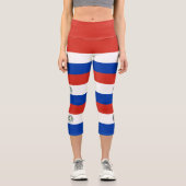 Paraguay-Flagge Capri Leggings (Vorderseite)