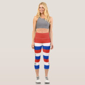 Paraguay-Flagge Capri Leggings (Vorderseite)