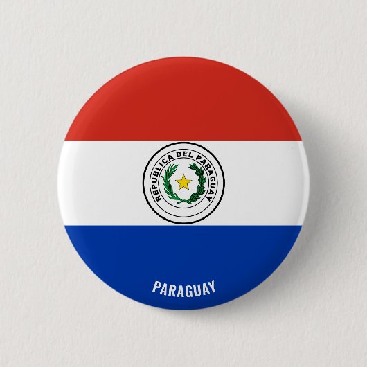 Paraguay Flagge Charming Patriotic Button (Vorderseite)
