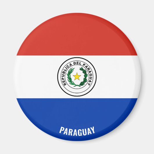 Paraguay Flagge Charming Patriotic Magnet (Vorne)