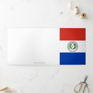 Paraguay-Flagge Dreifach Gefaltete Karte
