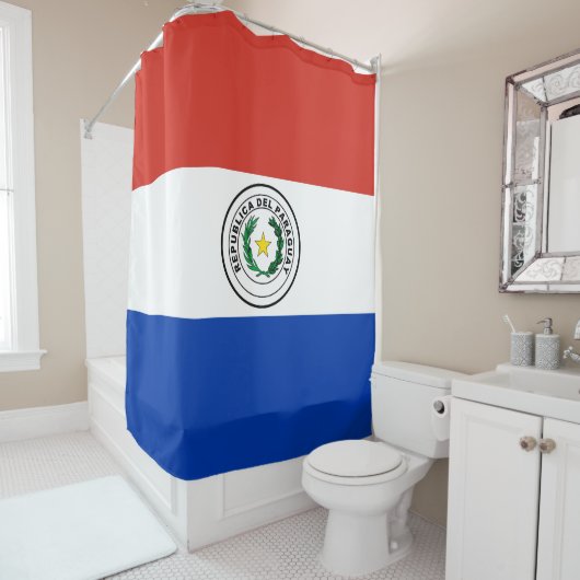 Paraguay-Flagge Duschvorhang (Beispiel)