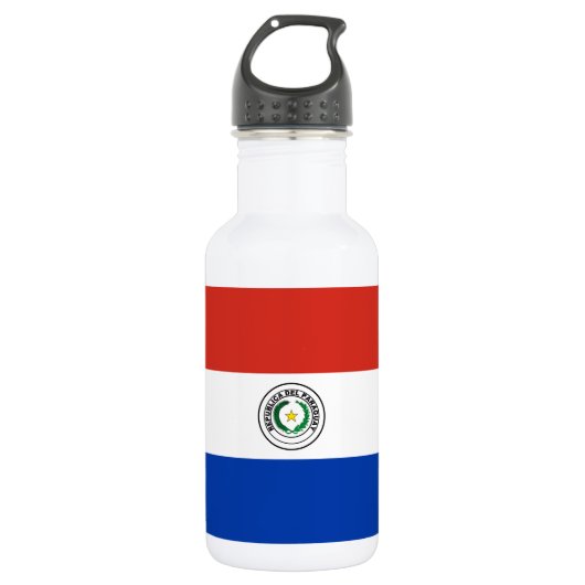 Paraguay-Flagge Edelstahlflasche (Vorderseite)