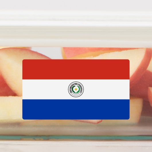 Paraguay-Flagge Etiketten (Befestigt)