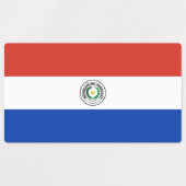 Paraguay-Flagge Etiketten (Design 2)