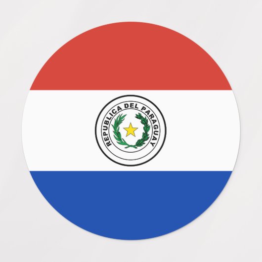 Paraguay-Flagge Etiketten (Design 1)