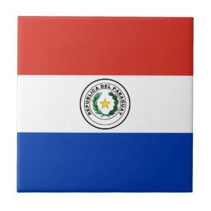 Paraguay-Flagge Fliese