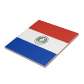 Paraguay-Flagge Fliese (Seite)