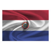 Paraguay-Flagge Fotodruck (Vorne)