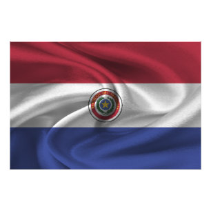 Paraguay-Flagge Fotodruck