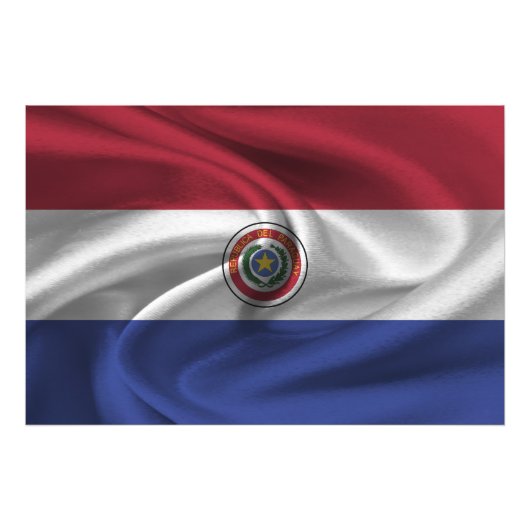 Paraguay-Flagge Fotodruck (Vorne)