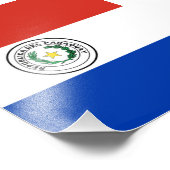 Paraguay-Flagge Fotodruck (Ecke)