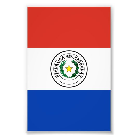 Paraguay-Flagge Fotodruck (Vorne)