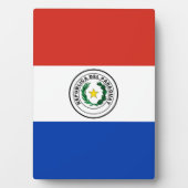 Paraguay-Flagge Fotoplatte (Vorderseite)