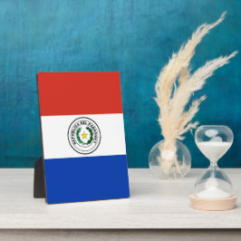 Paraguay-Flagge Fotoplatte