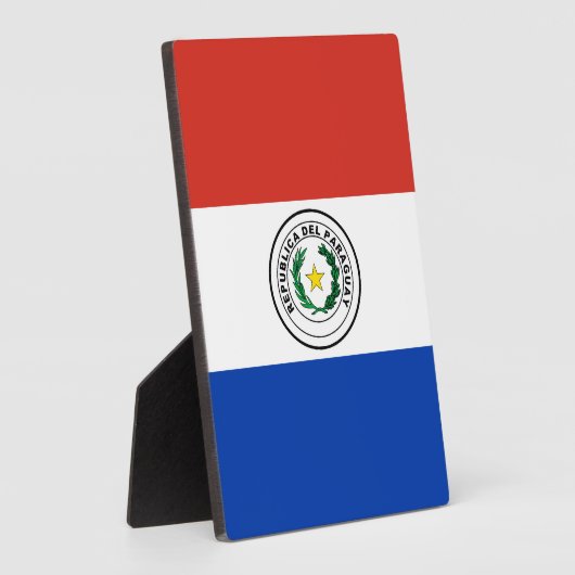 Paraguay-Flagge Fotoplatte (Seite)