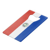 Paraguay-Flagge Geldbeutel Flaschenöffner (Vorderseite Schrägansicht)