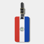 Paraguay-Flagge Gepäckanhänger (Vorderseite vertikal)