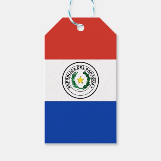 Paraguay-Flagge Geschenkanhänger (Vorderseite)