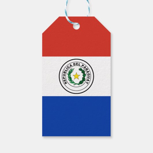 Paraguay-Flagge Geschenkanhänger (Rückseite)