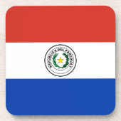 Paraguay-Flagge Getränkeuntersetzer (Vorderseite)
