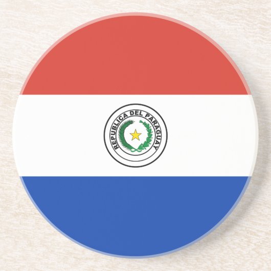 Paraguay-Flagge Getränkeuntersetzer (Vorne)
