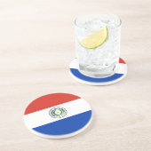 Paraguay-Flagge Getränkeuntersetzer (Seite)