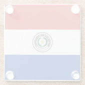 Paraguay-Flagge Glasuntersetzer (Rückseite)