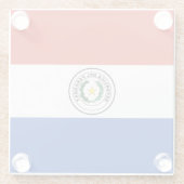 Paraguay-Flagge Glasuntersetzer (Rückseite)