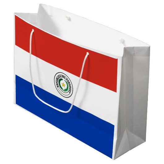 Paraguay-Flagge Große Geschenktüte (Vorderseite Schrägansicht)