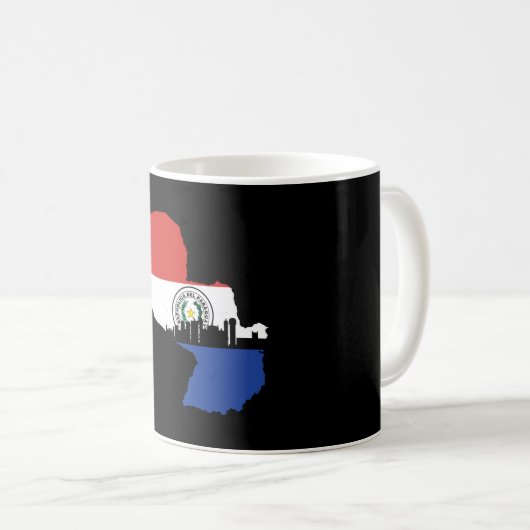 Paraguay-Flagge Kaffeetasse (VorderseiteRechts)
