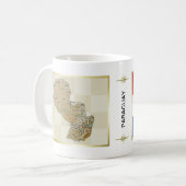 Paraguay-Flagge + Karten-Tasse Kaffeetasse (Vorderseite Links)
