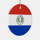 Paraguay-Flagge Keramik Ornament (Rechts)