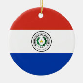 Paraguay-Flagge Keramik Ornament (Vorne)