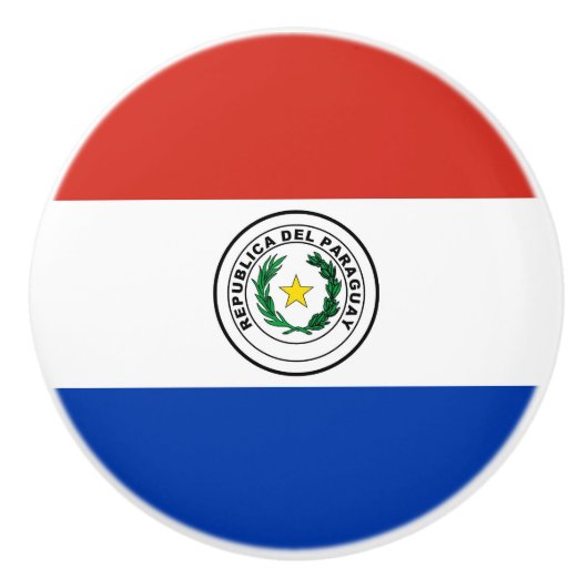 Paraguay-Flagge Keramikknauf (Vorderseite)