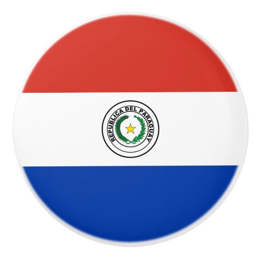 Paraguay-Flagge Keramikknauf (Vorderseite)