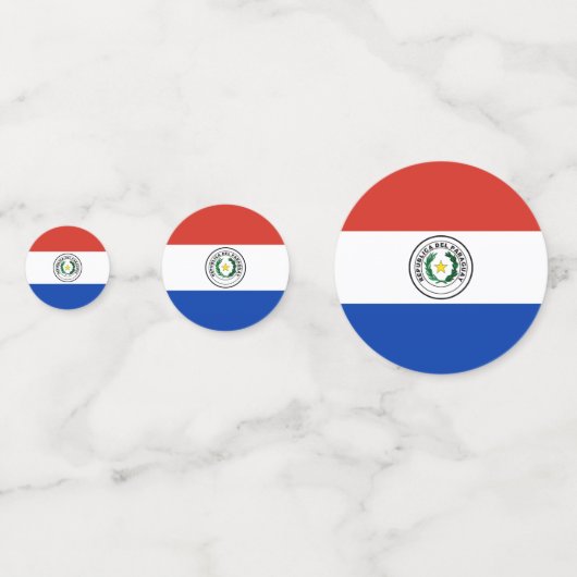 Paraguay-Flagge Konfetti (Vorderseiten)