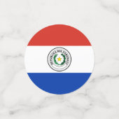 Paraguay-Flagge Konfetti (Klein Vorderseite)