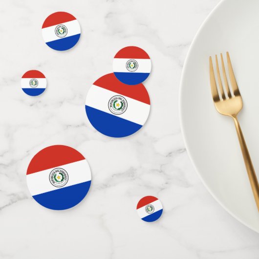 Paraguay-Flagge Konfetti (Gruppe)