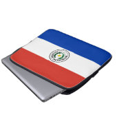 Paraguay-Flagge Laptopschutzhülle (Vorne Knopf)