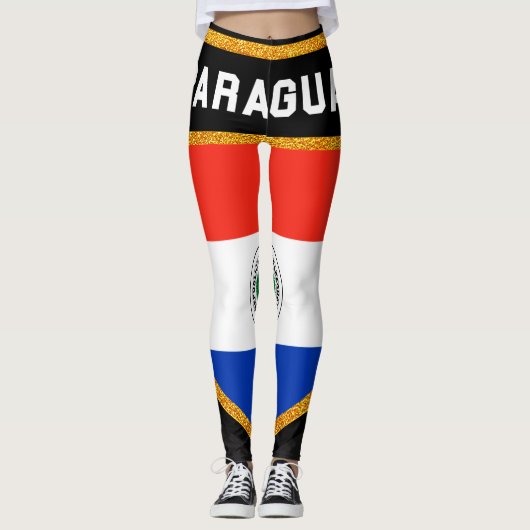 Paraguay-Flagge Leggings (Vorderseite)