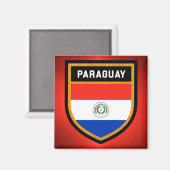 Paraguay-Flagge Magnet (Vorderseite/Rückseite)