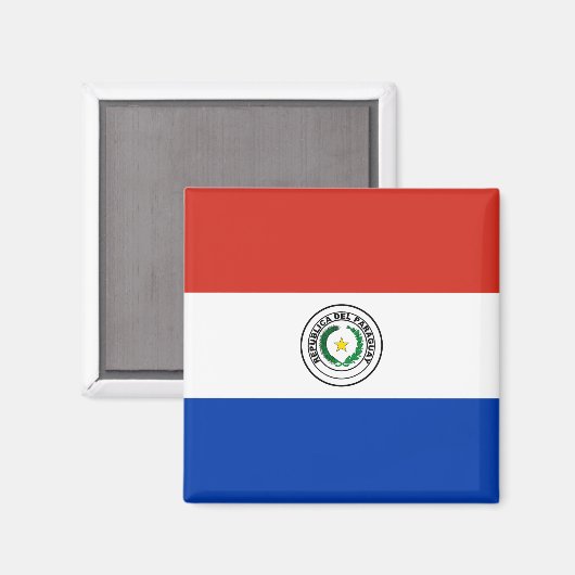 Paraguay-Flagge Magnet (Vorderseite/Rückseite)