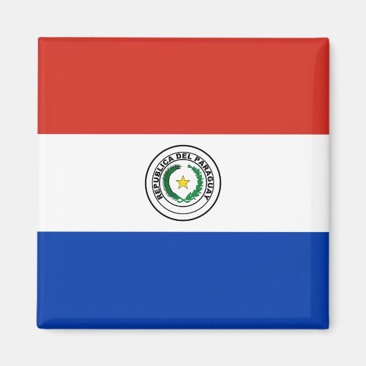 Paraguay-Flagge Magnet (Vorne)